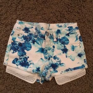 JUSTICE jean tie dye shorts